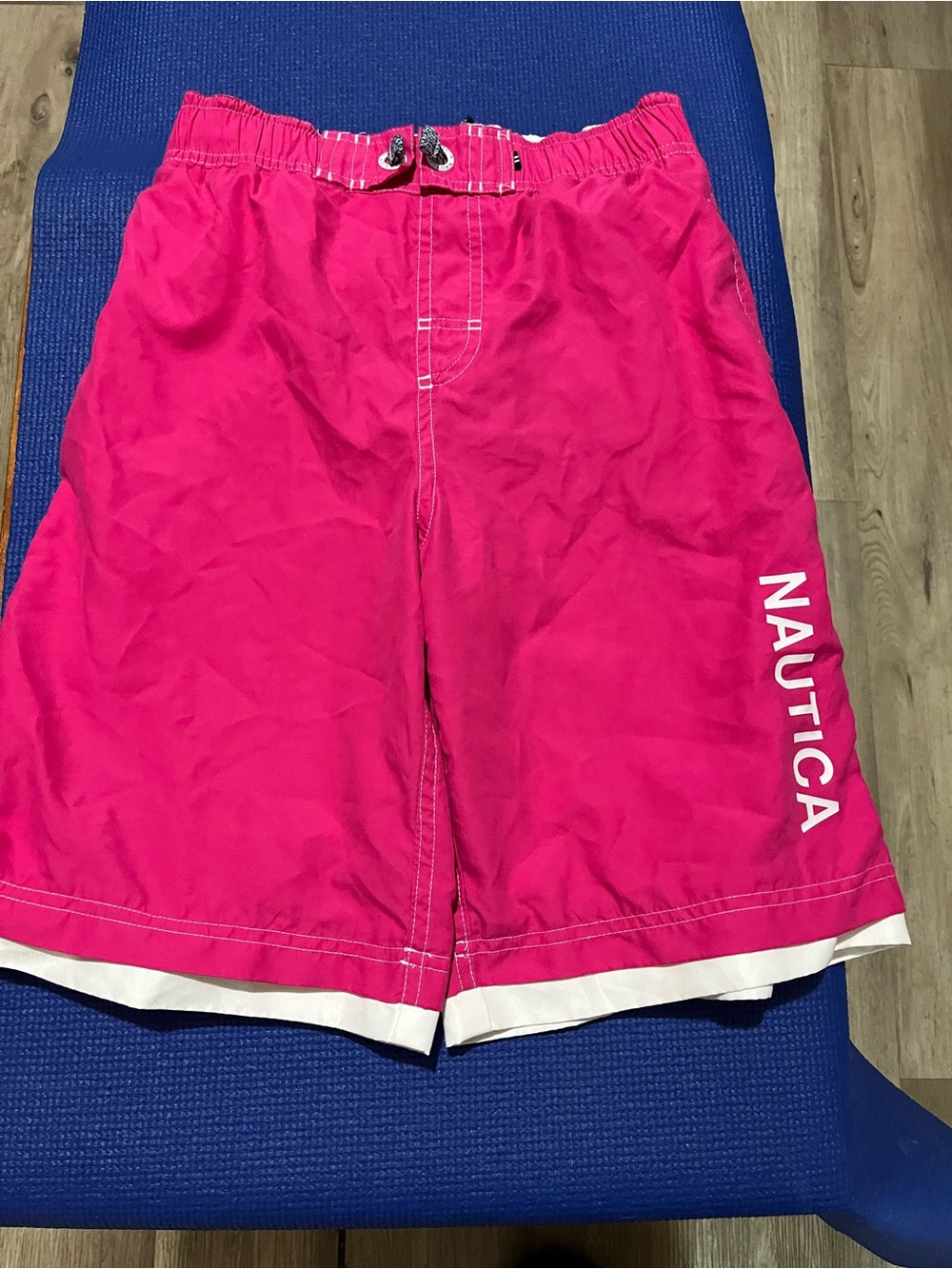 Nautica Women’s Hot Pink Swim Bermudas with White Trim